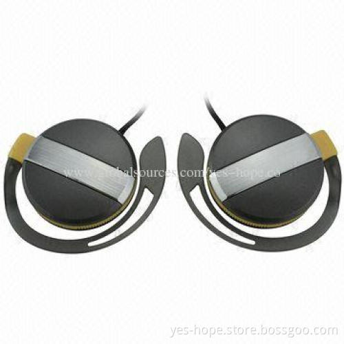 Lightweight Stereo Earhook Headphones with 5mW Rated Power